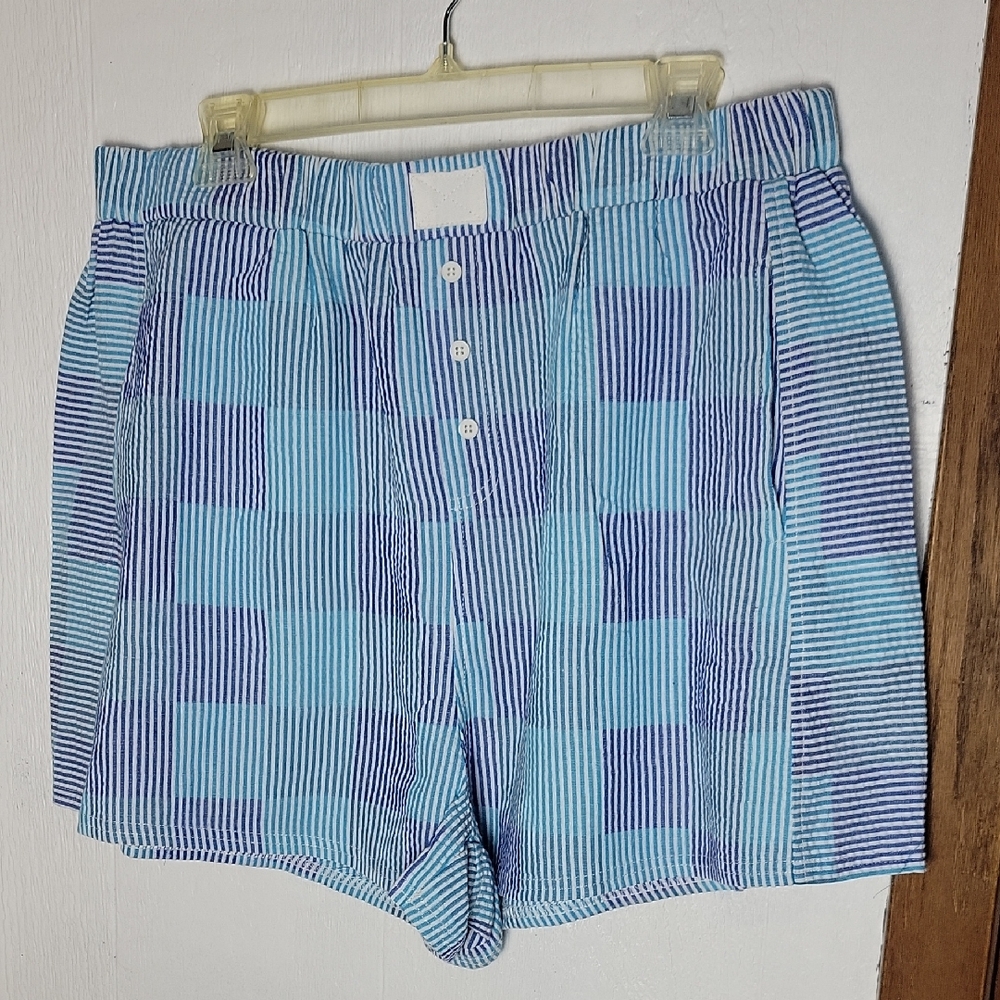 Checkered Boxer Shorts Blue Mix